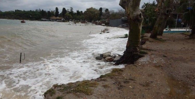 Tuzla'da lodos nedeniyle denizle kara birleşti, 7 tekne battı