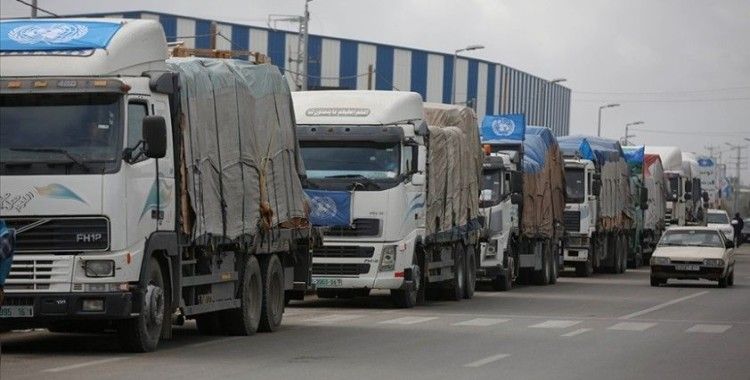 Abluka altındaki Gazze Şeridi'ne, salı günü 200 tır insani yardım ulaştı