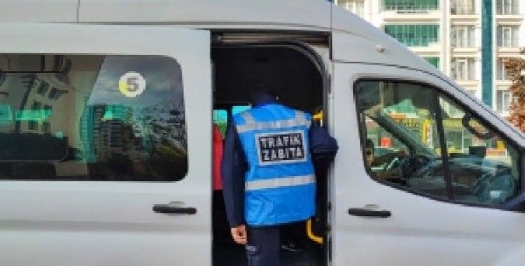 Zabıta ekiplerinden okul servis araçları denetimi