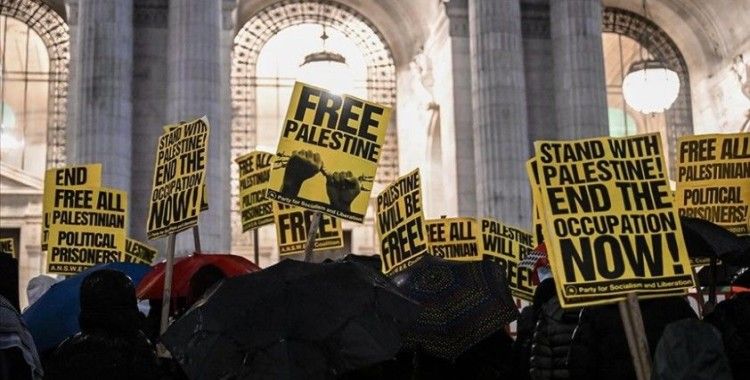 New York ve başkent Washington'da İsrail'in Gazze'ye saldırıları protesto edildi