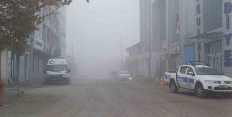 Malazgirt’te soğuk hava ve sis etkili oldu
