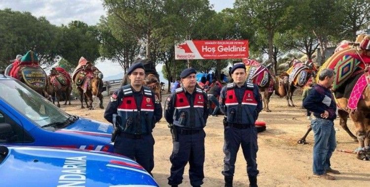 Jandarma deve ve güreşinde güvenliği sağladı