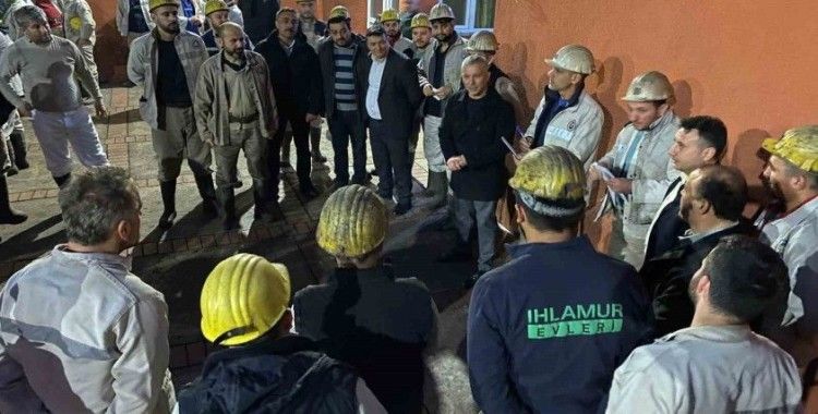 Madencilere anlamlı günde sıcak karşılama
