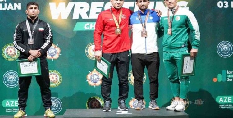 İzmirli güreşçi, Bakü’den altın madalya ile döndü
