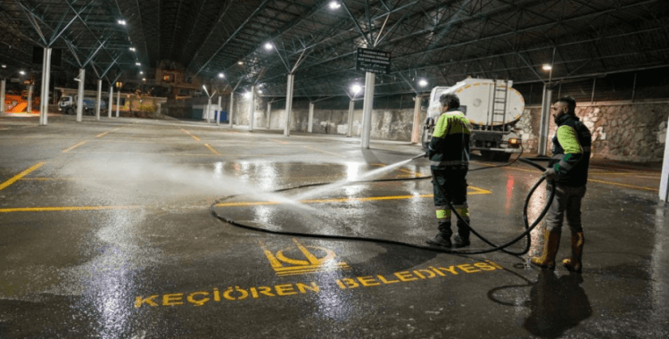 Keçiören Belediyesinden semt pazarlarında temizlik