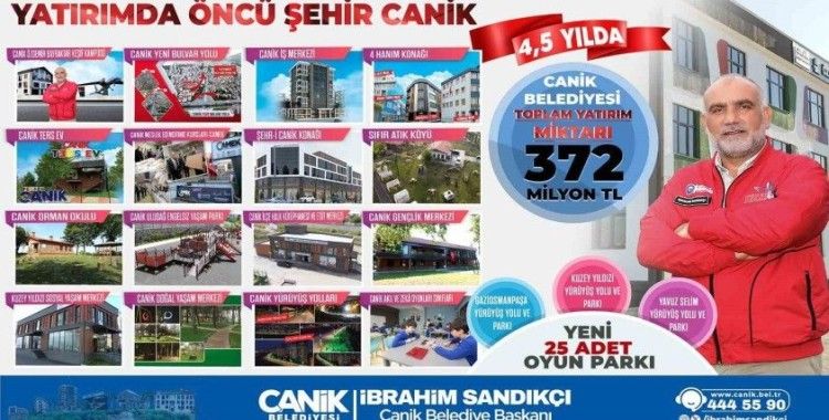Canik’e 4,5 yılda 372 milyon TL’lik yatırım
