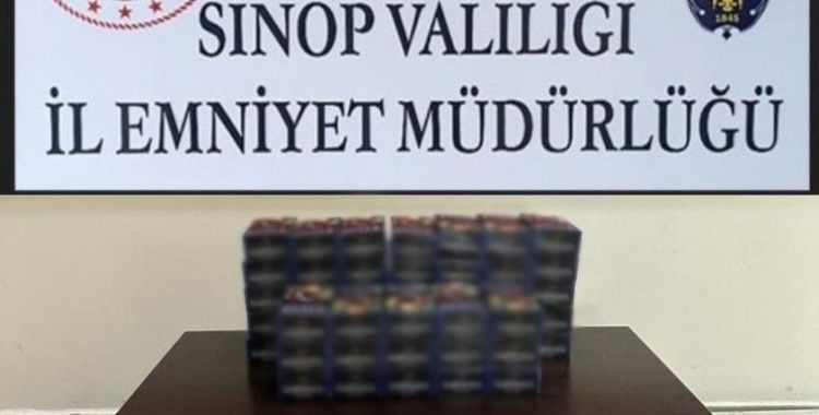 Sinop’ta 10 bin makaron ele geçirildi: 1 gözaltı
