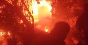 Hatay’da ahşap ev yandı
