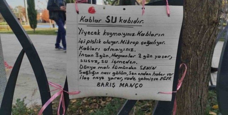 Eskişehir’de hayvanları korumak için Barış Manço’dan alıntı yaptılar
