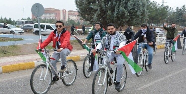 Filistin'e destek için pedal çevirdiler