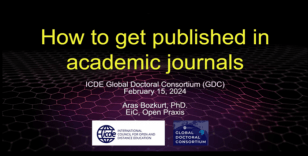AÖF akademisyeni ICDE Global Doktora Konsorsiyumu’nda akademik yayıncılık sürecini anlattı
