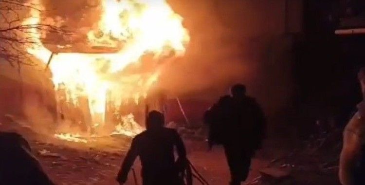 Alevler arasında kalan 29 küçükbaş hayvan telef oldu