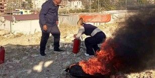 Konteyner kentte yaşayan vatandaşlara yangın güvenliği eğitimi
