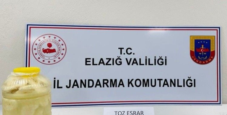 Elazığ’da peynir bidonu içerisinde uyuşturucu madde ele geçirildi