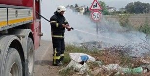 Arsuz’da çıkan çöplük yangını söndürüldü
