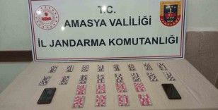Amasya’da 336 adet sentetik uyuşturucu hap ele geçirildi
