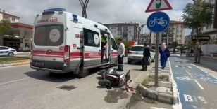 Aksaray'da motosikletten düşen genç yaralandı
