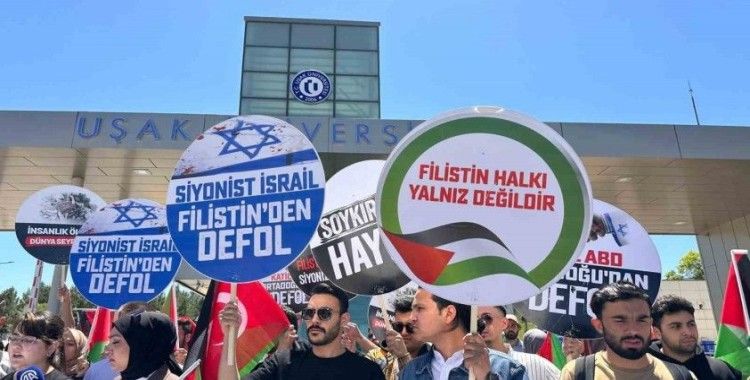 Uşak Üniversiteli öğrencilerden Filistin’e destek