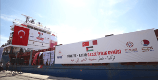 Gazze'ye yardım ulaştıracak 'Türkiye-Katar Gazze İyilik Gemisi' Mersin'den uğurlandı