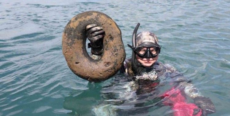 Ortakent’te deniz dibi temizliği