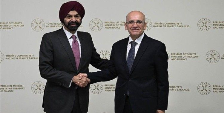 Bakan Şimşek, Dünya Bankası Grubu Başkanı Banga ile bir araya geldi