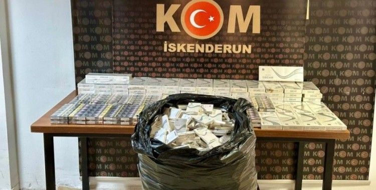 İskenderun'da 1640 paket kaçak sigara ele geçirildi