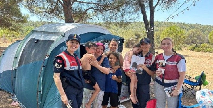 Jandarma orman yangınlarına karşı vatandaşları bilgilendirdi