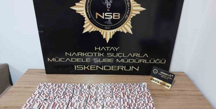 İskenderun’da uyuşturucu hap ele geçirildi
