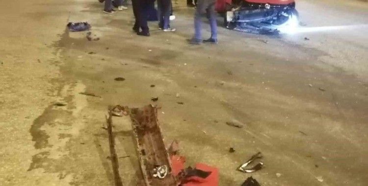 Orta refüje çarpan otomobil sürücüsü yaralandı
