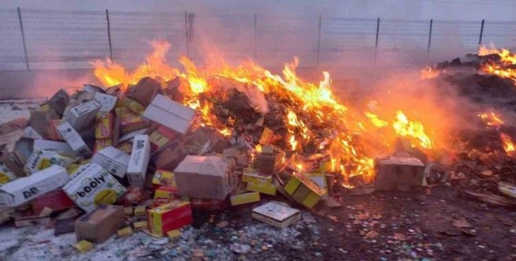 Ağrı’da 23 kamyon dolusu güvenilir olmayan gıda ürünü imha edildi
