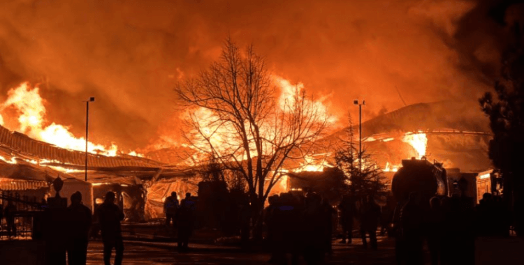 Afyonkarahisar'da fabrika yangını
