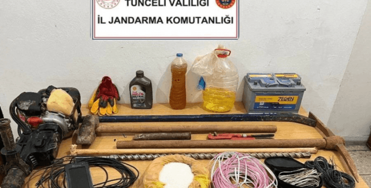 Tunceli'de, amonyum-potasyum nitratla kazı yapan 5 kişi yakalandı