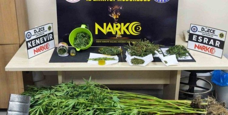 Düzce polisinden uyuşturucu baskını
