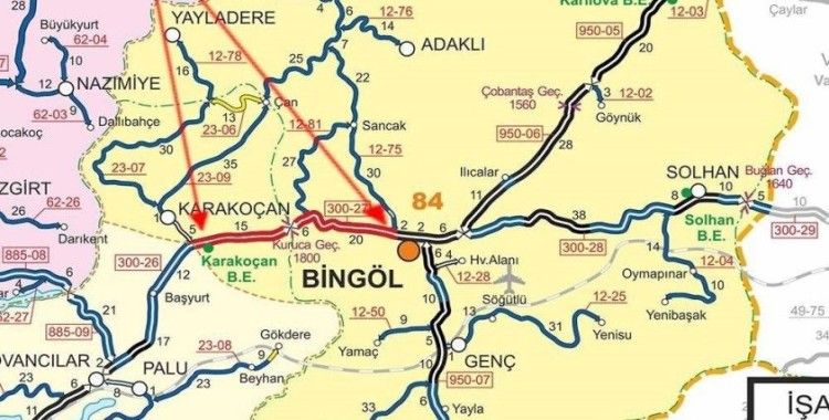 Bingöl-Elazığ yolu ulaşıma kapatıldı
