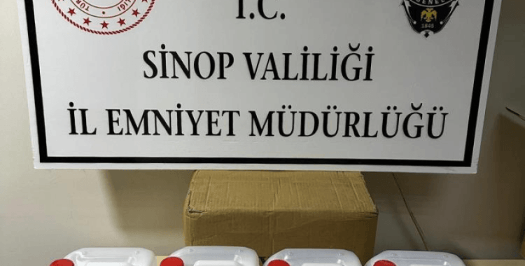 Sinop'ta 20 litre etil alkol ele geçirildi