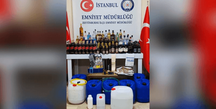 İstanbul'da sahte içki operasyonu: 345 litre ele geçirildi