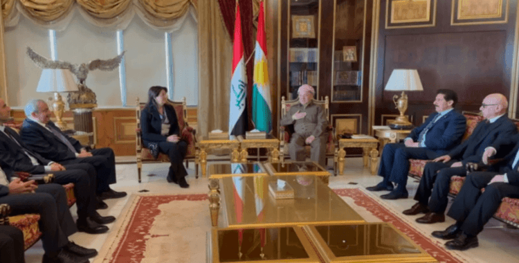 DEM Parti heyeti, KDP lideri Barzani ile görüştü