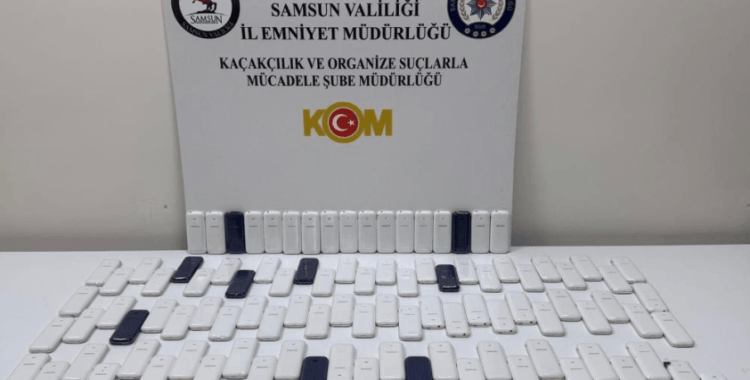 Samsun'da kaçak cep telefonu operasyonu