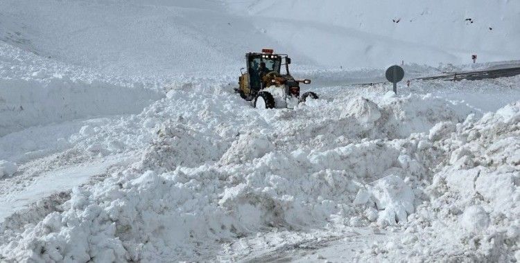 Karayolları ekipleri sınır hattında karla mücadele etti
