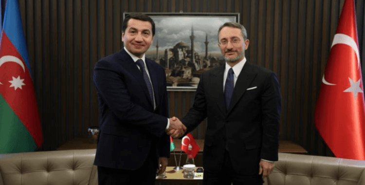 İletişim Başkanı Altun, Azerbaycan Cumhurbaşkanı Yardımcısı Hacıyev ile görüştü