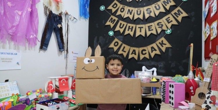 Sultangazi’de Ana Kucağı miniklerinden geri dönüşüm sergisi
