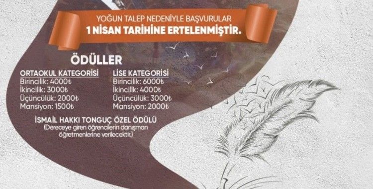 Öykü yarışması başvuru süresi uzatıldı
