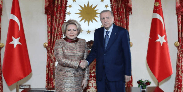 Cumhurbaşkanı Erdoğan, Rusya Federasyon Konseyi Başkanı Matviyenko'yu kabul etti