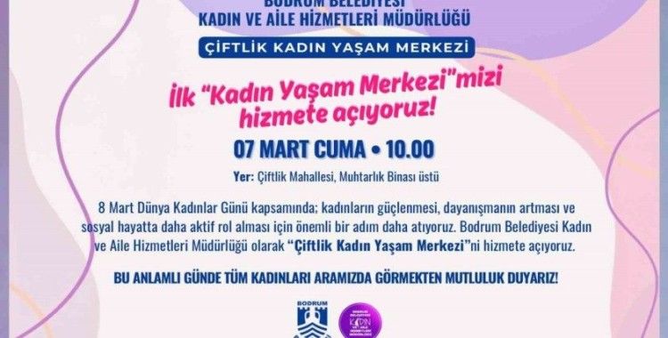 Bodrum’da ilk kadın yaşam merkezi açılıyor
