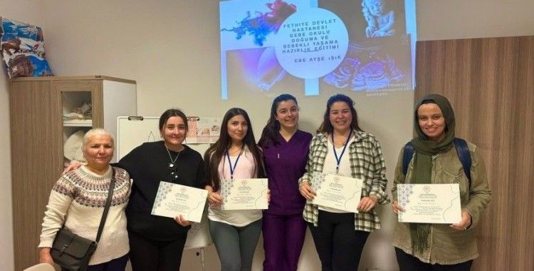 Fethiye Devlet Hastanesi’nde gebe okulu eğitimleri sürüyor
