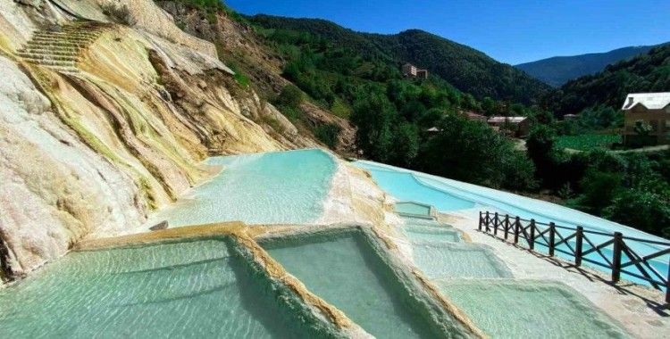 Giresun’daki Göksu Travertenleri yeni turizm sezonuna hazırlanıyor

