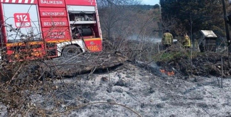 Kepsut’ta çıkan arazi yangını korkuttu
