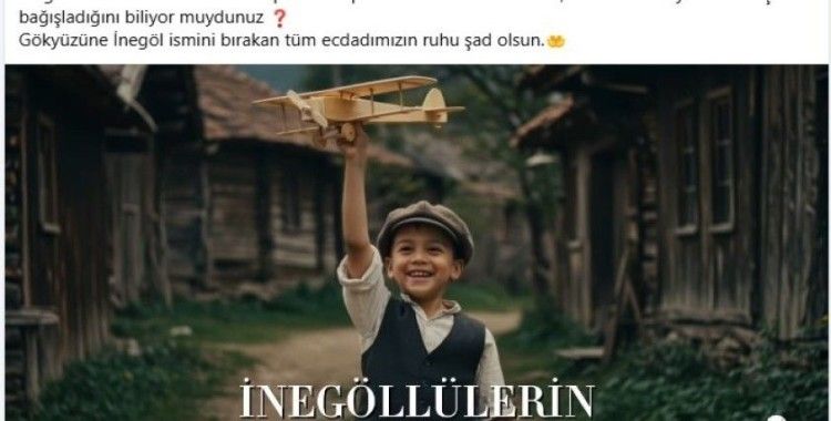 İnegöllülerin uçak bağışı, yapay zekayla günü yüzüne çıktı
