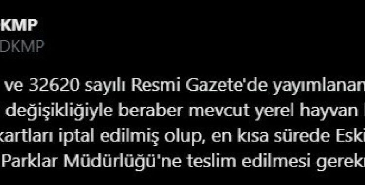 Yerel hayvan koruma görevlisi kimlik kartlarının iptal edildiği duyuruldu
