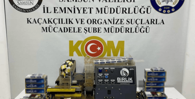 Samsun'da 5 bin dolu makaron ele geçirildi